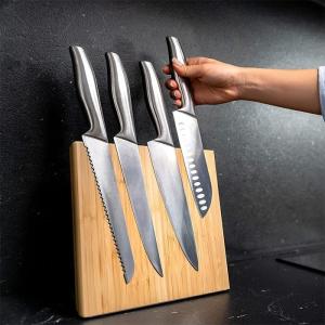Accepted OEM ODM Bamboo Magnetic Stand Magnetic Knife Block for Cooking Utensils