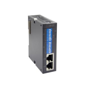 Cheap DIN35 Rail PLC Logic Controller With 2 RJ45 100Mb Ethernet Interface for sale