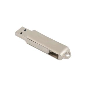 Silver Body Laser LOGO Type C USB With Key Hole Can Put Lanyard And Keyring