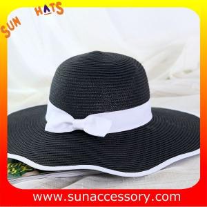 AK16842 Wide brim sunny beach paper straw hats in stock , promotion cheap hats .