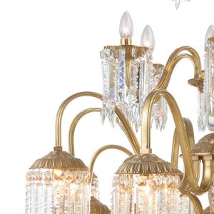 Antique brass and crystal chandelier Lamp Fixtures 23 Lights (WH-PC-07）