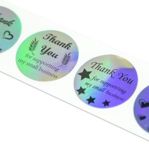 Custom Hologram Vinyl Packaging Sticker Labels 2D 3D Printing Logo