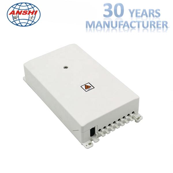 Waterproof 8 Core Wall Mount FTTH Distribution Box With PLC Splitter