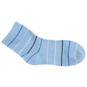 China 2016 Hot selling spring striped design knitted breathable cotton juniors crew socks on sale