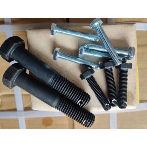 Black Hex Head Bolts With A Hole on the End of Shank Grade 8.8 &.10.9 Carbon Steel