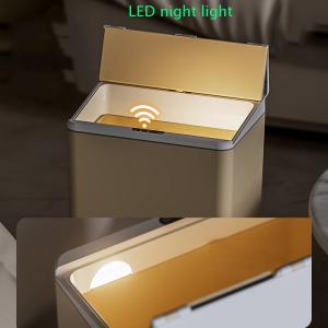 House Hold Smart Sensor Trash Bin Folding Plastic Trash Can with Lid