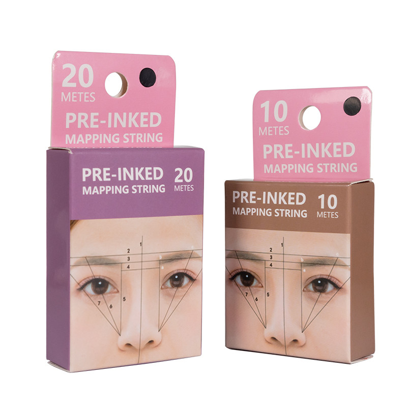 Cheap 10M 20M Microblading Pre Inked Mapping String Thread Eyebrow Measure Positioning Tools for sale