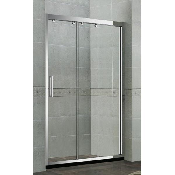 Quality Linkage Moving Stainless Steel Shower Screens One Fixed and Two Sliding Doors CE Certification wholesale