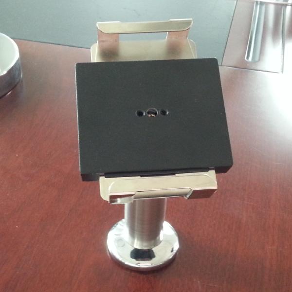 11.8-21cm adjustable width tablet pc metal display lockable holder , base