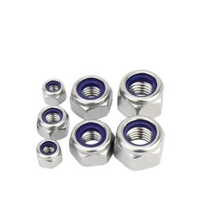 SS304 SS316 Stainless Steel Hex Nylon Lock Nut Brass Material M3 M4 M5 M6 M8 M10