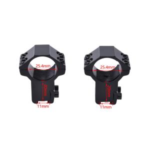 25.4mm Tube Diameter High Riser Scope Mount Double Ring in Aluminium for Long