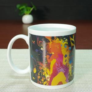 Customized printing black mr thief color changing heat senstive mug cup