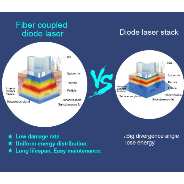 Vertical Type 808/755/1064nm Fiber Coupled Diode Laser Device For Hair Removel