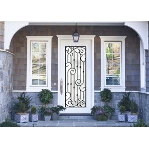 China Antiseptic Custom Wrought Iron Doors With Glass Inspiration Craftsmanship on sale