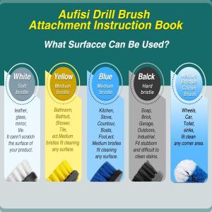 6pcs Drill Scrubber Brush Set With 6in Extended Long Attachment