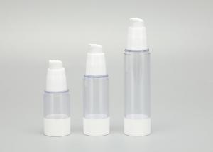 China 15ml 30ml 50ml White Plastic Pump Bottle Refillable forlotion on sale