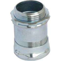 Small Steel Conduit Pipe Accessories , Rigid Conduit Compression Connector