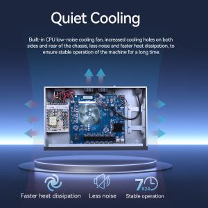 3865U 1U Server 6 LAN 2 Fiber Optic Linux Firewall Router Server With Fan