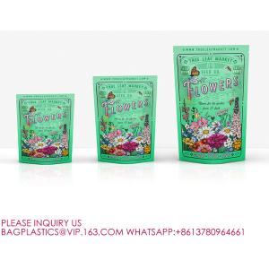 Custom Printed Logo Biodegradable Edible Packaging Smell Proof Resealable Stand