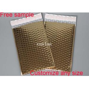 Gold Gloss Surface Metallic Bubble Mailers 6*10 Padded 2 Sealing Sides Anti