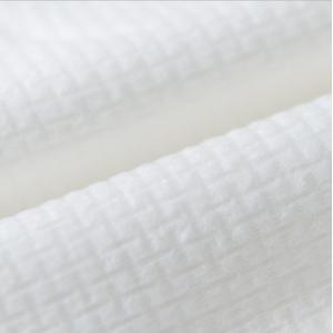 110g White EF Grain Polyester Viscose Cross Spunlaced Non-Woven Cotton Tissue,