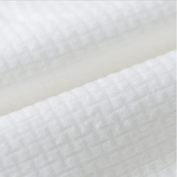 110g White EF Grain 100% Viscose Cross Spunlaced Non-Woven Cotton Tissue, Wet