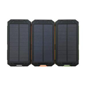 Compass Equipped Solar Powered Portable Charger With Camping Lamp
