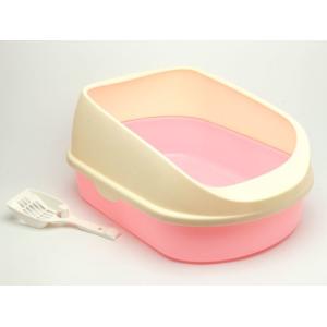 Indoor Cleaning Pet Cat Litter Box , Plastic Cat Litter Container Easy Use