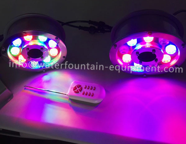 Central Hole Underwater Fountain Lights Submersible Cast Aluminum Custom