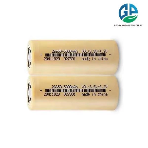 Rechargeable Lithium Battery High Capacity 26650 5000mAh Lithium Ion Battery
