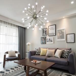 LED Start Chandelier Romantic snowflake Pendant Lamp Nordic Star Chandelier(WH