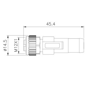 Male Female Connector Waterproof 4 Pin M12 Sensor Plug Ip67 M12 Terminal