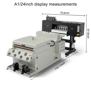 60cm Print Dimension DTF i3200 A1 T-Shirt Printing Machine with Conveyer Shaker