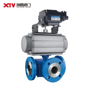 Cheap Flanged Tee Type Control Ball Valve for Oil and Gas Industry GOST Standard Channel for sale