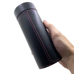 PU cylinder custom glasses case new advanced handmade glasses box