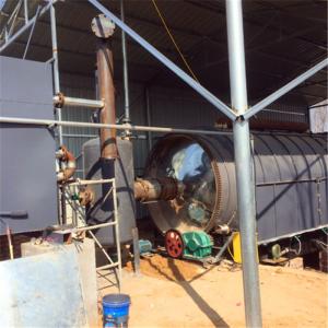 10 tons scrap tire rubber plastic waste to fuel oil pyrolysis plant Tire