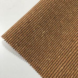 Slub Veins Cork Leather Fabric , Thin Cork Roll Non Smell Anti Microbial