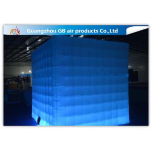Popular Oxford Material Square Inflatable Photo Booth Kiosk Tent With Led
