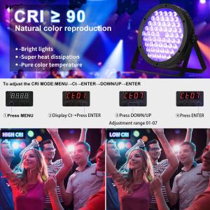 High CRI Stage Light 60W*2 RGBW LED Par Light for Weeding Disco Fishing Lighting