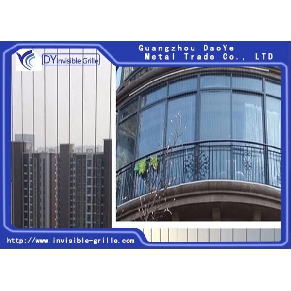 Highly Durable and Strong the View of City Seashore Valley Balcony Invisible Grille