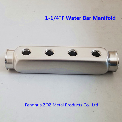 1-1/4" Stainless Steel Manifold Bar for Water and Heating Systems