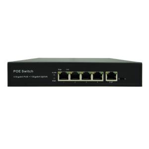 Latest POE-S1004GB 4xGigabit PoE + 1xGigabit Uplink IEEE802.3af/at PoE Switch