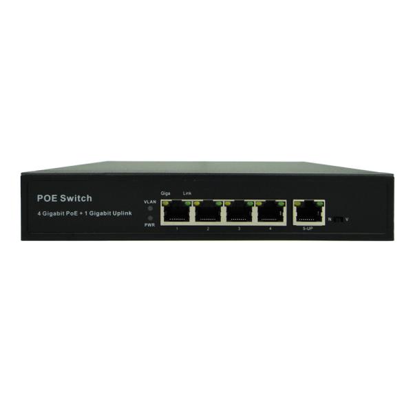 Latest POE-S1004GB 4xGigabit PoE + 1xGigabit Uplink IEEE802.3af/at PoE Switch