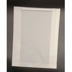 Sharp-Bottom White Glassine Paper Bags Eco-Friendly Greaseproof Packaging For