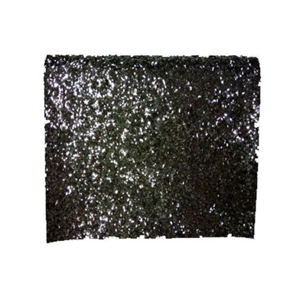 Quality Synthetic Leather Pu Shiny Glitter Fabric , Black Sparkle Glitter Fabric wholesale