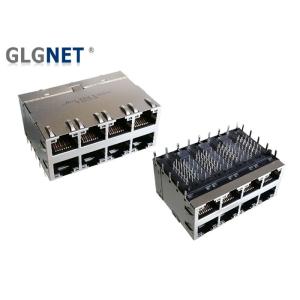 China 5G Magnetic RJ45 Jack Connector With 50u  Gold Plating Contact Terminal on sale