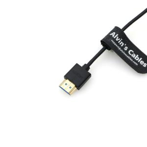 8K HDMI 2.1 Cable High Speed Thin Straight HDMI To Up Angle HDMI For Atomos