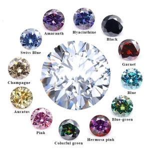 Round Vvs Loose Moissanite Customizable Shape and Size Color Moissanite