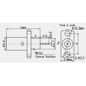 SBMA Hermetic Seal Female 2-hole Flange RF Coaxial Connector for PCB Board