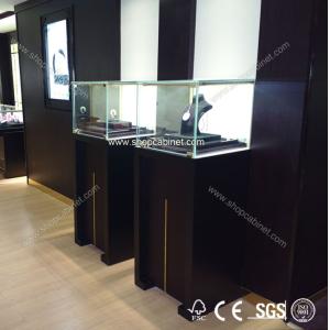 Customize acrylic jewelry display showcase with lock